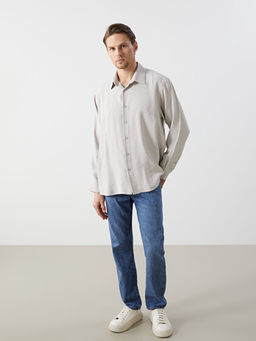 Rahat Kal?p Uzun Kollu Gabardin Erkek G?mlek