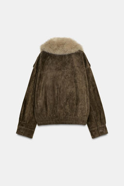 100% SHEEPSKIN SUEDE LEATHER JACKET - Zara фото 7