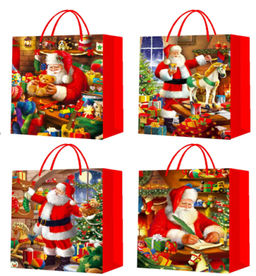 Цена за 12 шт. Пакет подарочный Новый год 17х24x8см / 1222-1 /уп 720/микс/210г/м2