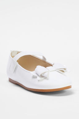 Trendyol Shoes Beyaz Simli Kurdele Detayl? Mary Jane Buyuk/Kucuk K?z Cocuk Kids Babet TAKSS25BE00023 - Trendyolmilla фото 4