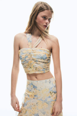 Top cropped con lazada en la espalda - H&m фото 3