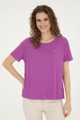 Женская фиолетовая футболка - U.s. polo assn фото 8