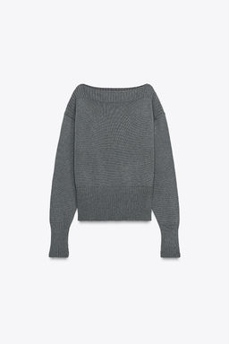 BOAT NECK KNIT SWEATER - Zara фото 7