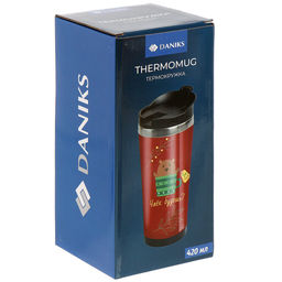 Термокружка нерж. сталь, пластик, 0.42 л, , Захватывать мир, колба нерж., FD-06-17 (449147) /DANIKS/  фото 7