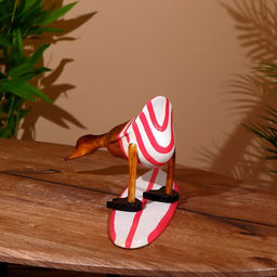 Сувенир «Утка на сёрфе», 31 см, дерево