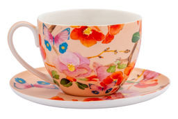 Чашка с блюдцем Камелии на розовом, 0,4 л - Maxwell & Williams фото 4