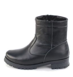 Ботинки женские на литой подошве черные,кожа, молния. - Roshva фото 2