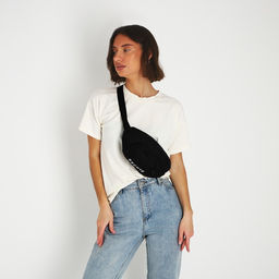 Сумка поясная Бесите, 28х7х14 см, отдел на молнии, наружный карман, цвет чёрный - Nazamok фото 7