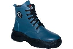 Ботинки женские из натуральной кожи НАТУРАЛЬНЫЙ МЕХ