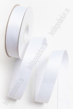 Лента хлопковая 2,5 см*25 ярд (SF-7228) белый №001