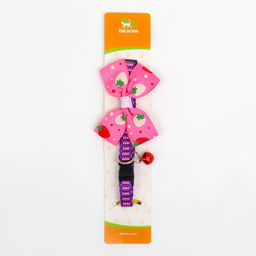 Ошейник Клубника, 30 х 1 см, капрон, розовый - Пижон фото 5