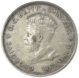 Монета 1 флорин 1927 года Австралия Открытие здания парламента в Канберре