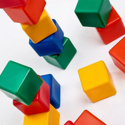Кубики детские, пластиковые, цветные, 20 штук, 6×6 см