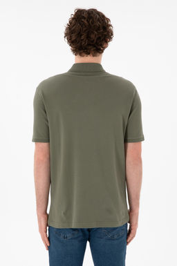 Футболка-поло U.S. Polo Assn Regular Fit темно-хаки из хлопка