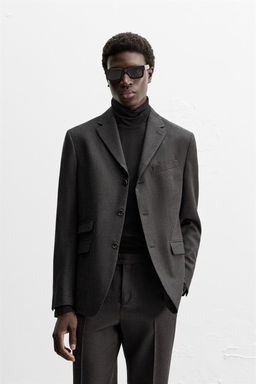 100% WOOL SUIT BLAZER - Zara фото 2