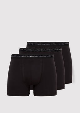 3lu Basic Siyah Boxer