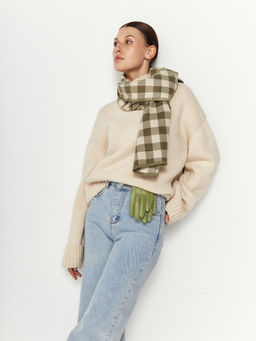 в составе ШЕРСТЬ и КАШЕМИР Большой, мягкий, теплый двусторонний палантин - Tantino фото 5