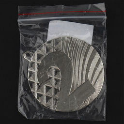 Медаль призовая 002 диам 5см. 2 место. Цвет сер. Без ленты - Командор фото 9