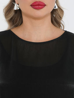 Блузка-накидка 0447-1с черный