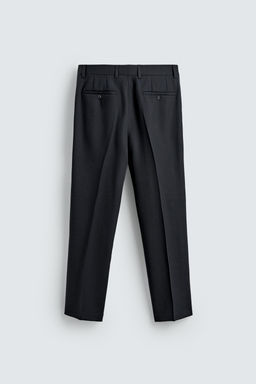 PANTAL?N REGULAR FIT 100% LANA / Azul