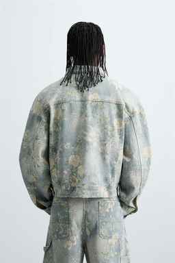 FLORAL PRINT DENIM JACKET - Zara фото 11