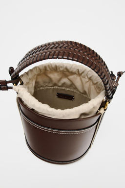 DOUBLE HANDLE BUCKET BAG - Zara фото 7
