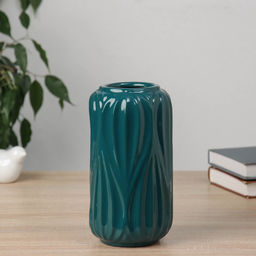 Ваза «Лиам», d=6 см, 20×10 см, керамика, зелёная