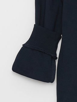 Bisiklet Yaka Bask?l? Uzun Kollu Erkek ?ocuk Ti??rt