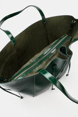 BOLSO SHOPPER FRUNCIDO / Verde - Zara фото 5