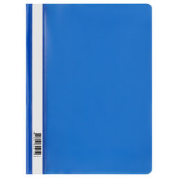 Цена за 5 шт. Скоросшиватель пластиковый А4 СТАММ, 120мкм, синий (MM-30711) с прозр. верхом