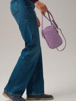 Мини-сумка кожаная Azaro 30832 фиолетовая лаванда