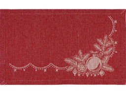 Салфетка декоративная 25С118-ШР 30*50 "НГ Снегири" цв. 1 рис. 312 красный