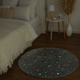 Ковёр детский светящийся Этель Небосвод, d=120 см, 450 гр/м2  фото 3