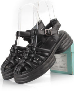 08-PEAG48-1 BLACK Босоножки женские (натуральная кожа) - Фабричный китай фото 13