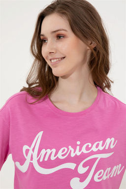 U. S. Polo Assn Женская розовая укороченная футболка с круглым вырезом - U.s. polo assn фото 8