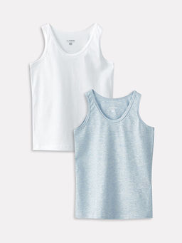 Bisiklet Yaka Basic Pamuklu Erkek ?ocuk Atlet 2li