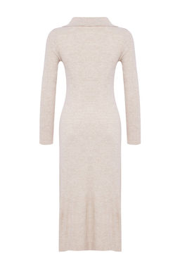 Tas Midi Triko Cizgili Biye Detayl? Elbise TWOAW25EL00007