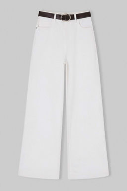 Beyaz Yuksek Bel Orta Esnek Wide Leg Jeans TWOSS26JE00211