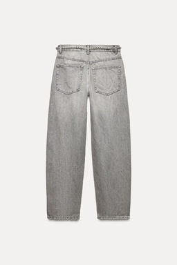 MID-RISE TAILORED BALLOON JEANS - Zara фото 18