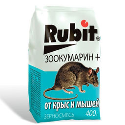 Зерновая смесь от крыс и мышей, "Rubit" Зоокумарин+, 400 Г