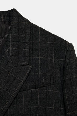 OVERSIZE CROPPED CHECK BLAZER - Zara фото 8