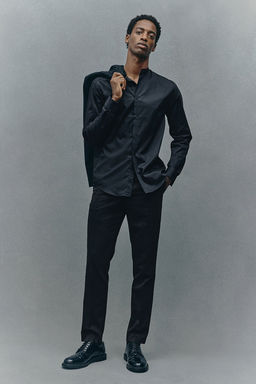 Camisa con cuello mao Slim Fit