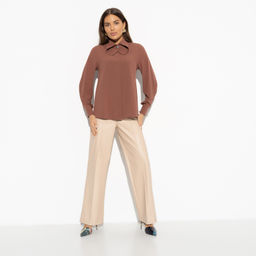 Блуза с креативным воротником Неожиданный эффект (super) - Charutti фото 6