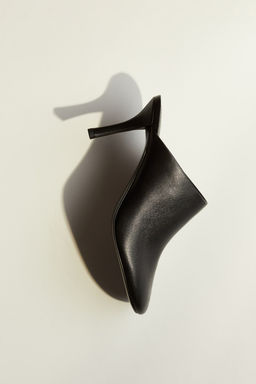 Mules de piel con tacon