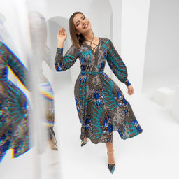 Платье Высокие требования (блю, с ремешком) - Charutti фото 2