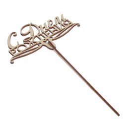 Цена за 5 шт. Топпер для торта «С днём рождения», МИКС