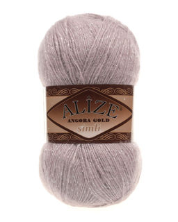 Ангора голд сим (Angora gold sim) пряжа Alize 20%шерсть 5%метанит 75%акрил 5х100г/500м фото 9