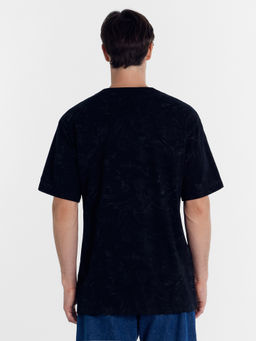 Футболка мужская фиолетово-черная с разводами разводы на черном 111846 - Mark formelle фото 4