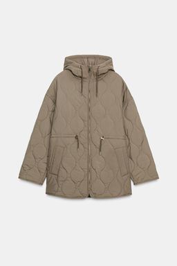 WATER-REPELLENT QUILTED JACKET WITH HOODIE - Zara фото 6