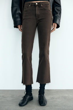 TRF CROPPED FLARE HIGH-WAIST JEANS - Zara фото 15